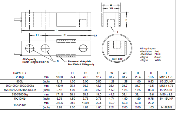 SQB-2t,SQB-2t稱(chēng)重傳感器技術(shù)圖