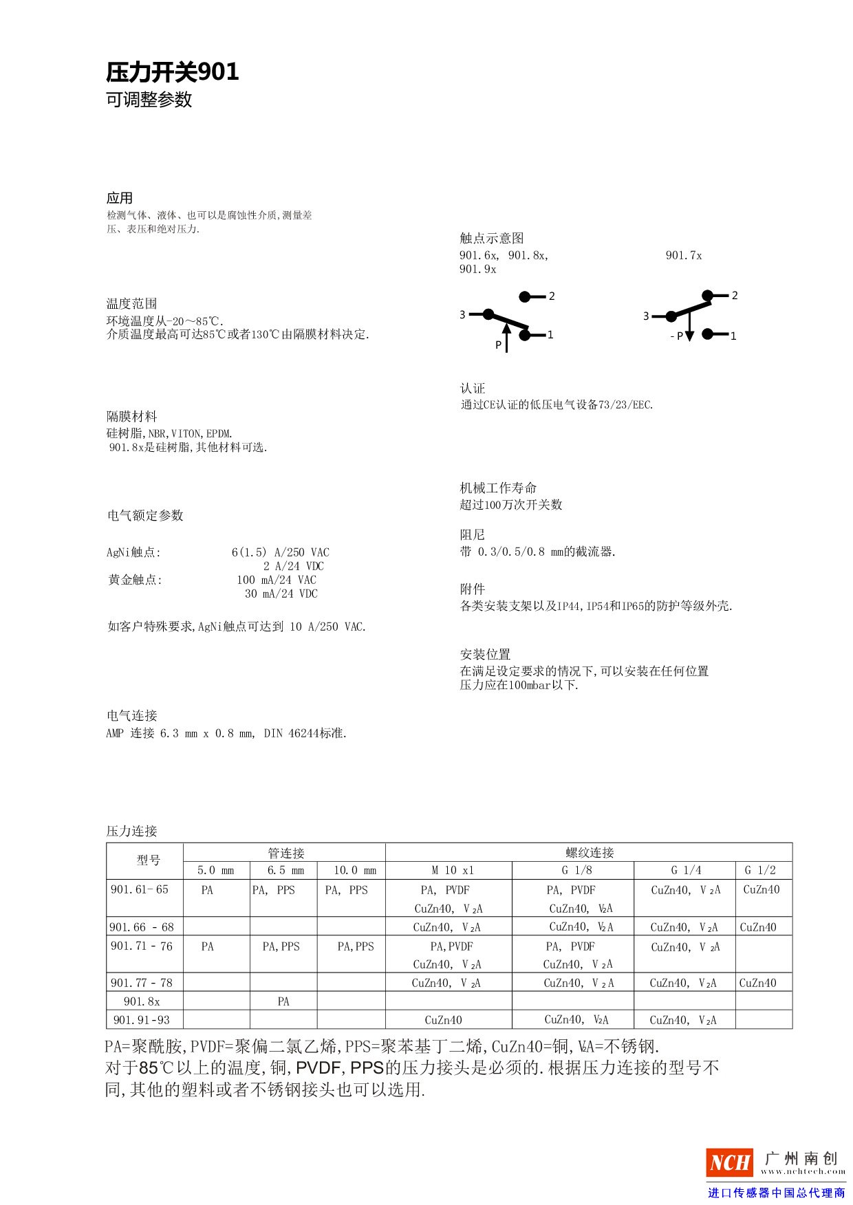 壓力開(kāi)關(guān)901